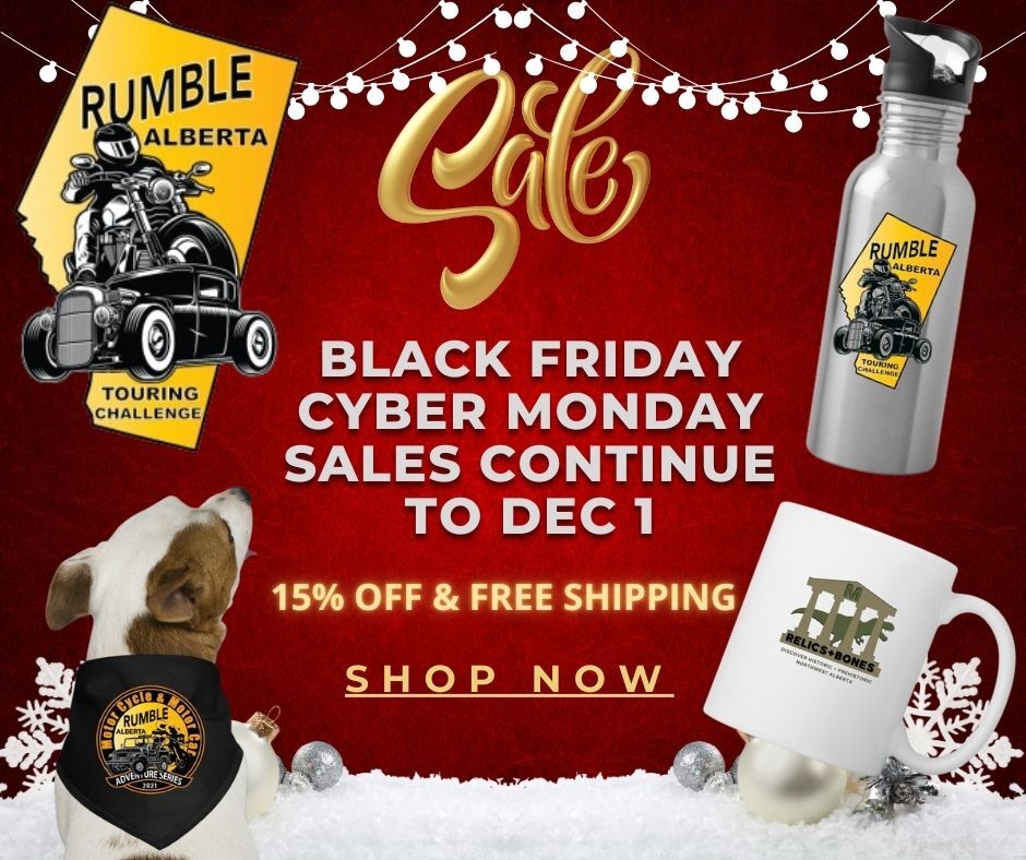 Cyber Monday sale 15% of and FREE shipping in the Rumble Alberta Store!
