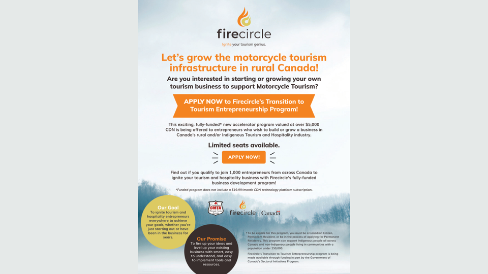 Welcome to the Transition to Tourism Entrepreneurship Program   Apply Here:https://www.thefirecircle.ca/cmta-landing-page-the-firecircle-tte-entrepreneur-application